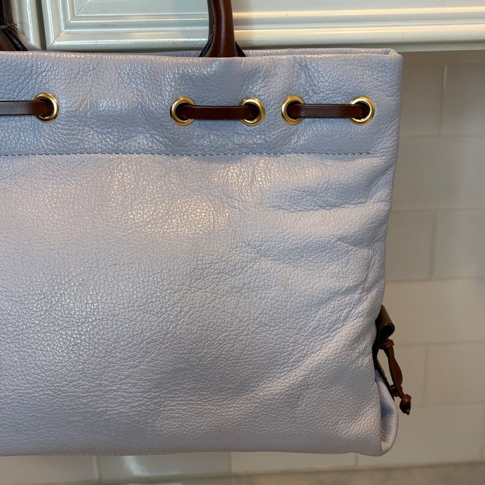 Dooney & Bourke Bag Purse Handbag Leather Vintage Ariel Wakefield Tassel Tote - Picture 8 of 17